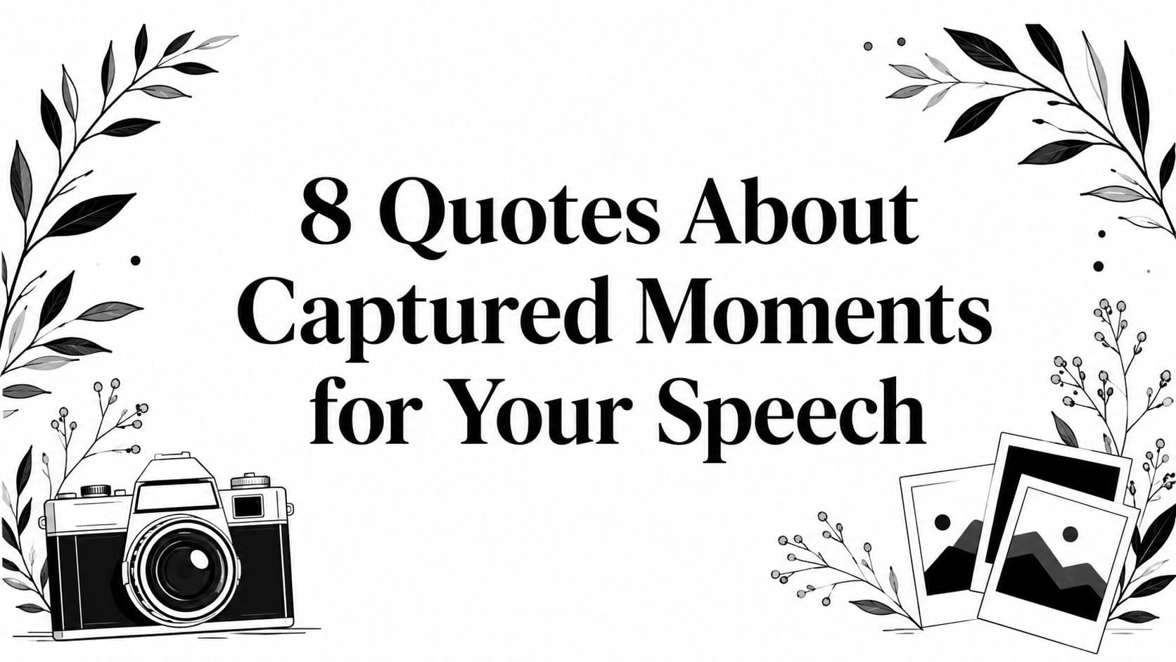 8 Quotes About Captured Moments for Your Speech