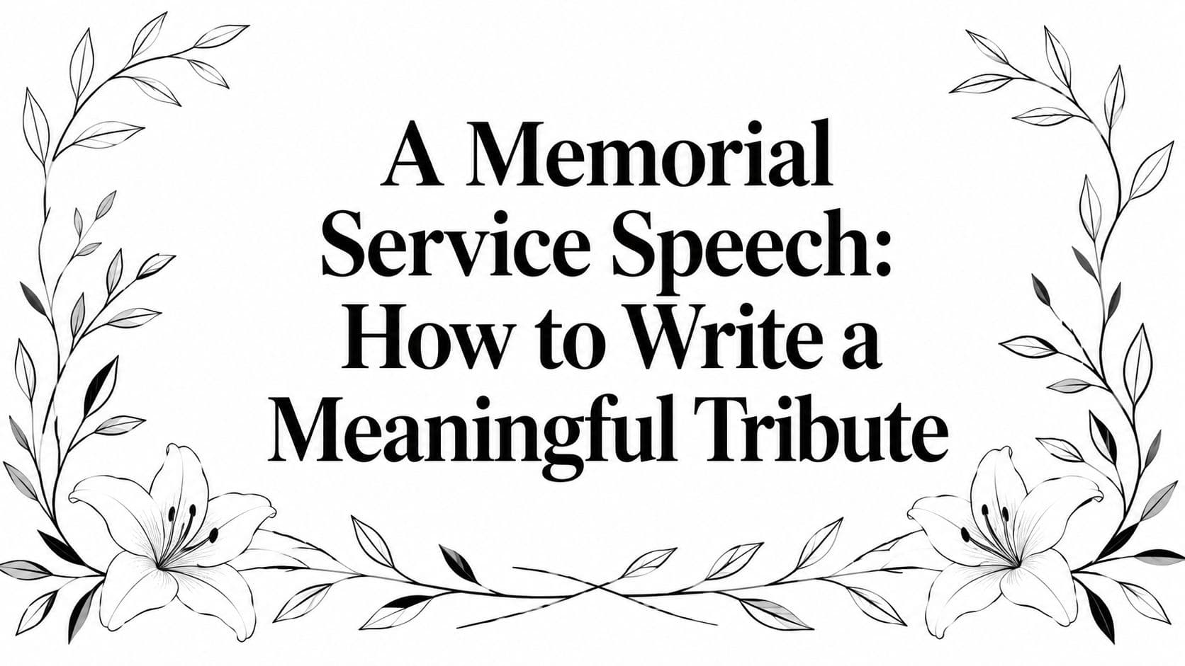 A Memorial Service Speech: How to Write a Meaningful Tribute