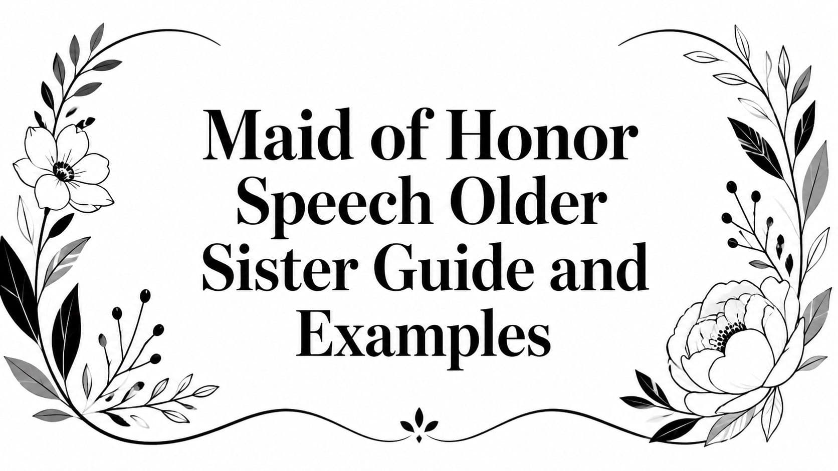 Maid of Honor Speech Older Sister Guide and Examples