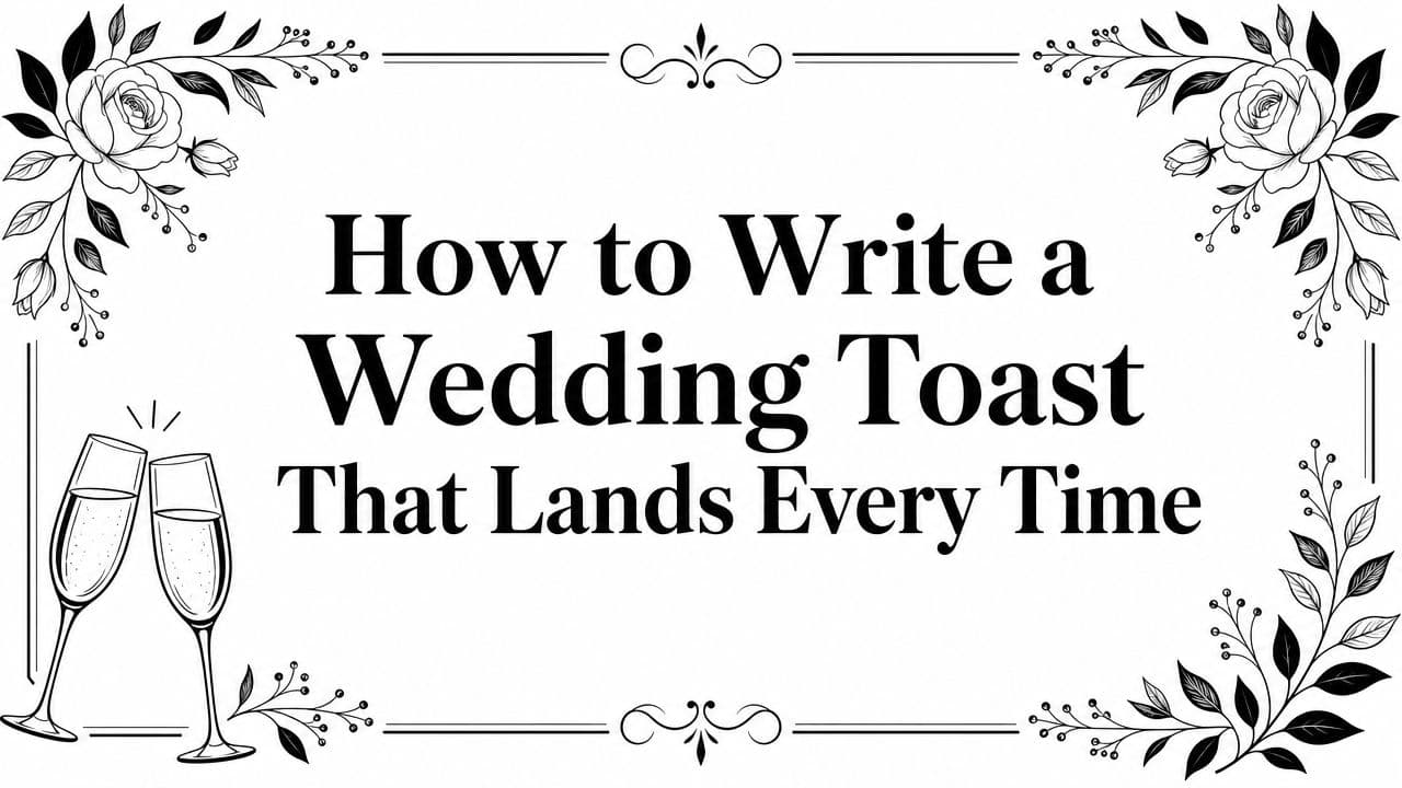 How to Write a Wedding Toast That Lands Every Time
