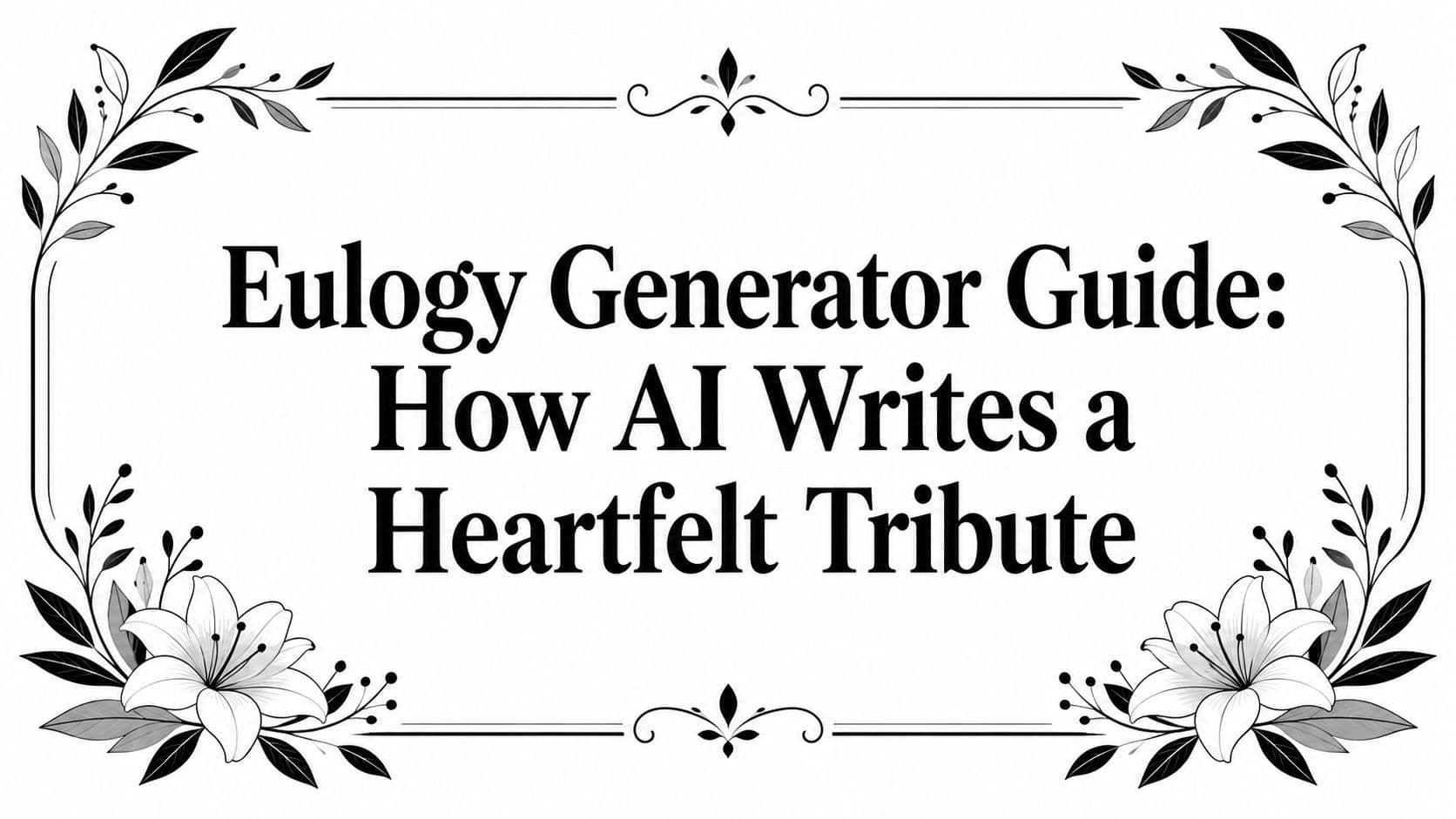 Eulogy Generator Guide: How AI Writes a Heartfelt Tribute