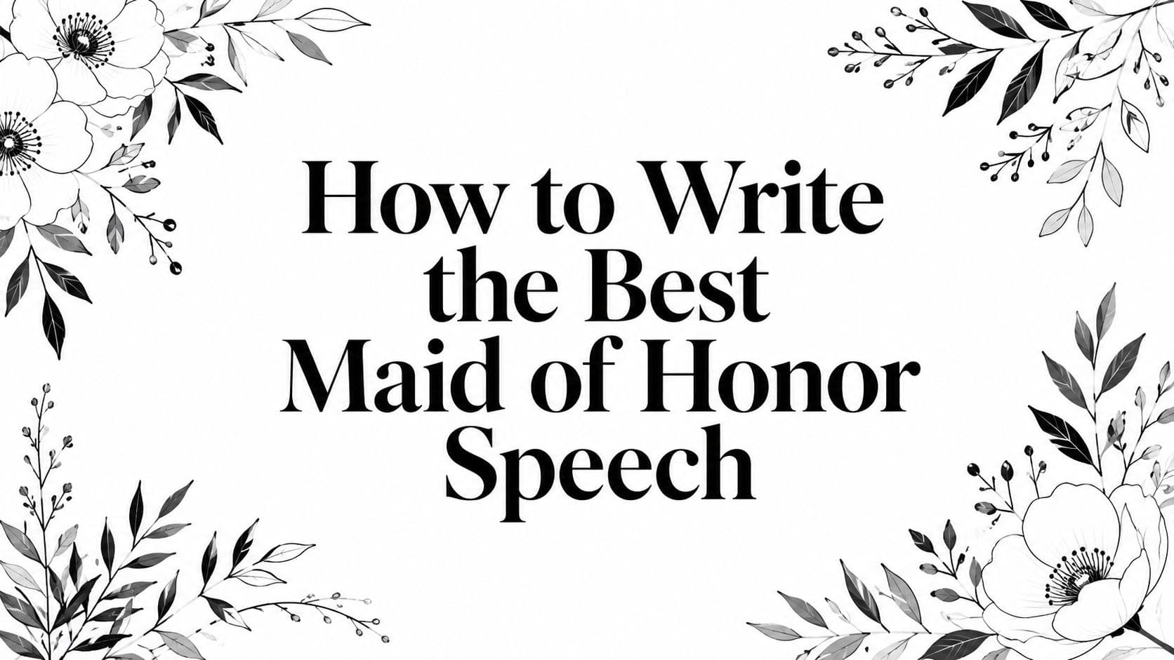 How to Write the Best Maid of Honor Speech