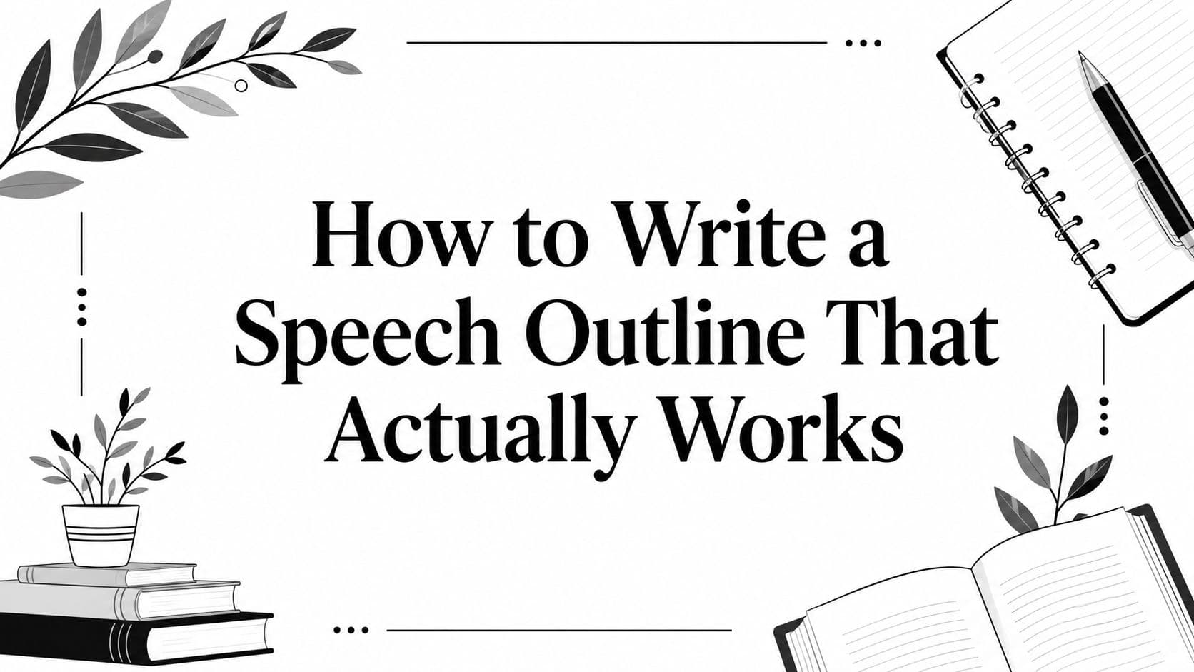 How to Write a Speech Outline That Actually Works