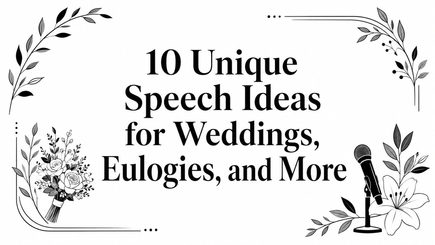 10 Unique Speech Ideas for Weddings, Eulogies, and More