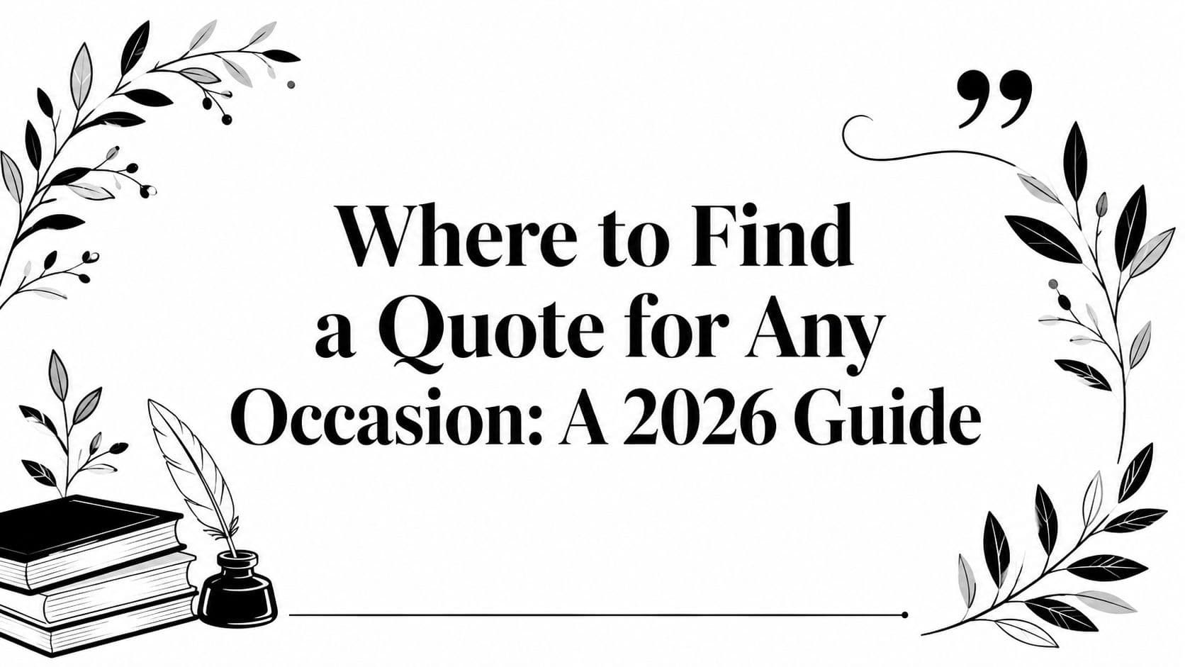 Where to Find a Quote for Any Occasion: A 2026 Guide