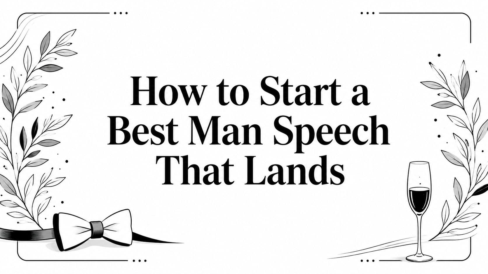 How to Start a Best Man Speech That Lands