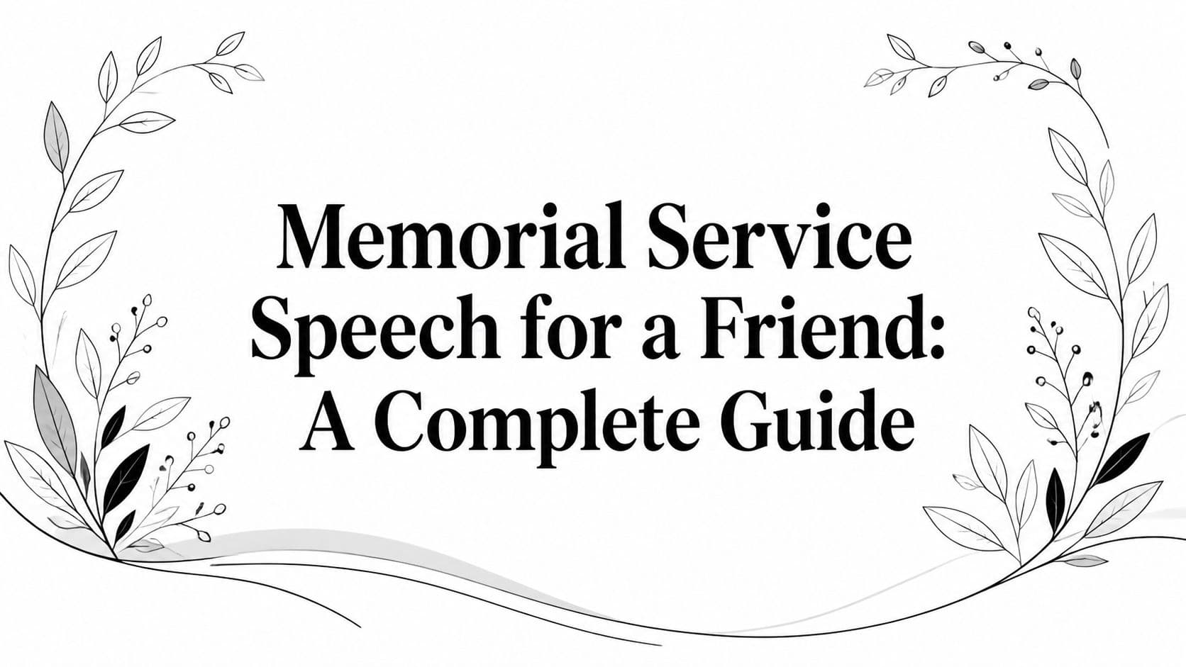 Memorial Service Speech for a Friend: A Complete Guide