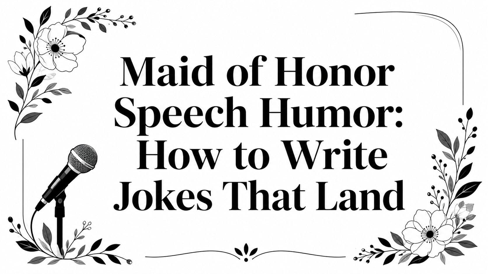 Maid of Honor Speech Humor: How to Write Jokes That Land